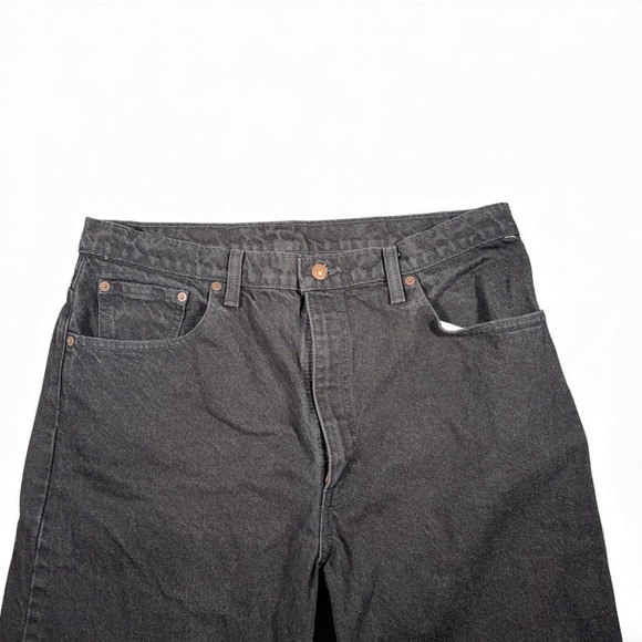 Vintage Levis 550 Jeans Mens 36x32 Black Denim Tapered Fit Canada 38x32 Tag 90s - Picture 3 of 10